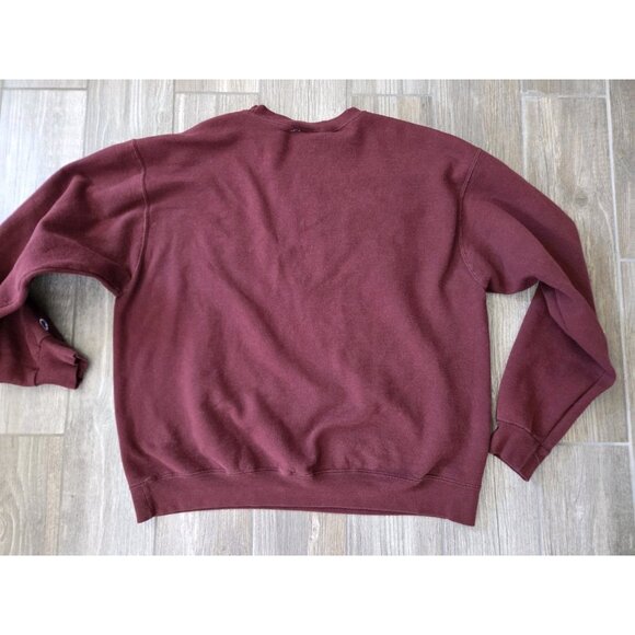 Champion Harvard Crew Neck Sweatshirt Adult Size XL Burgundy Sewn Felt Lettering - Picture 2 of 5